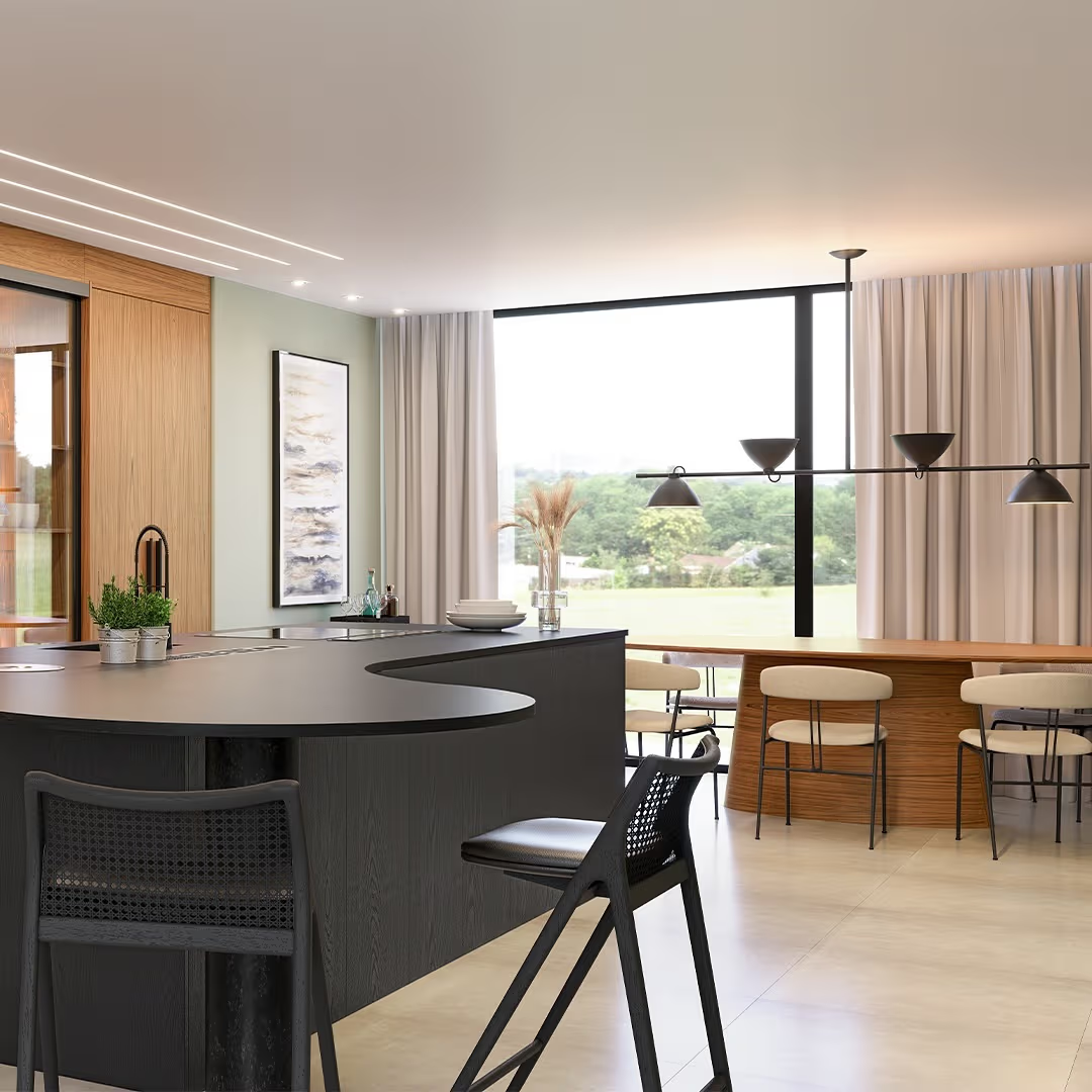 Cozinha gourmet com ilha - projeto planejado de luxo